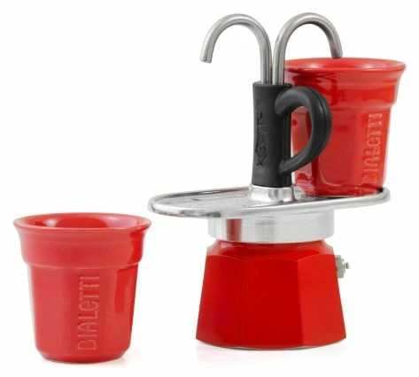 Bialetti Mini Express kavos virimo aparatas, raudonos spalvos, 2 puodeliai
