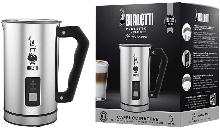 Bialetti MK01 Automatinis pieno putų plaktuvas, Nerūdijančiojo plieno
