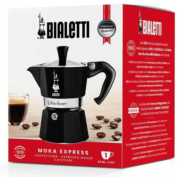 Bialetti 4951 Moka kavinukas Juodas