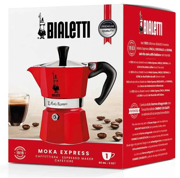 Raudona Bialetti Moka Espress