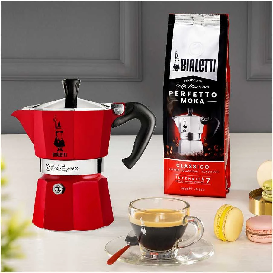 Raudona Bialetti Moka Espress