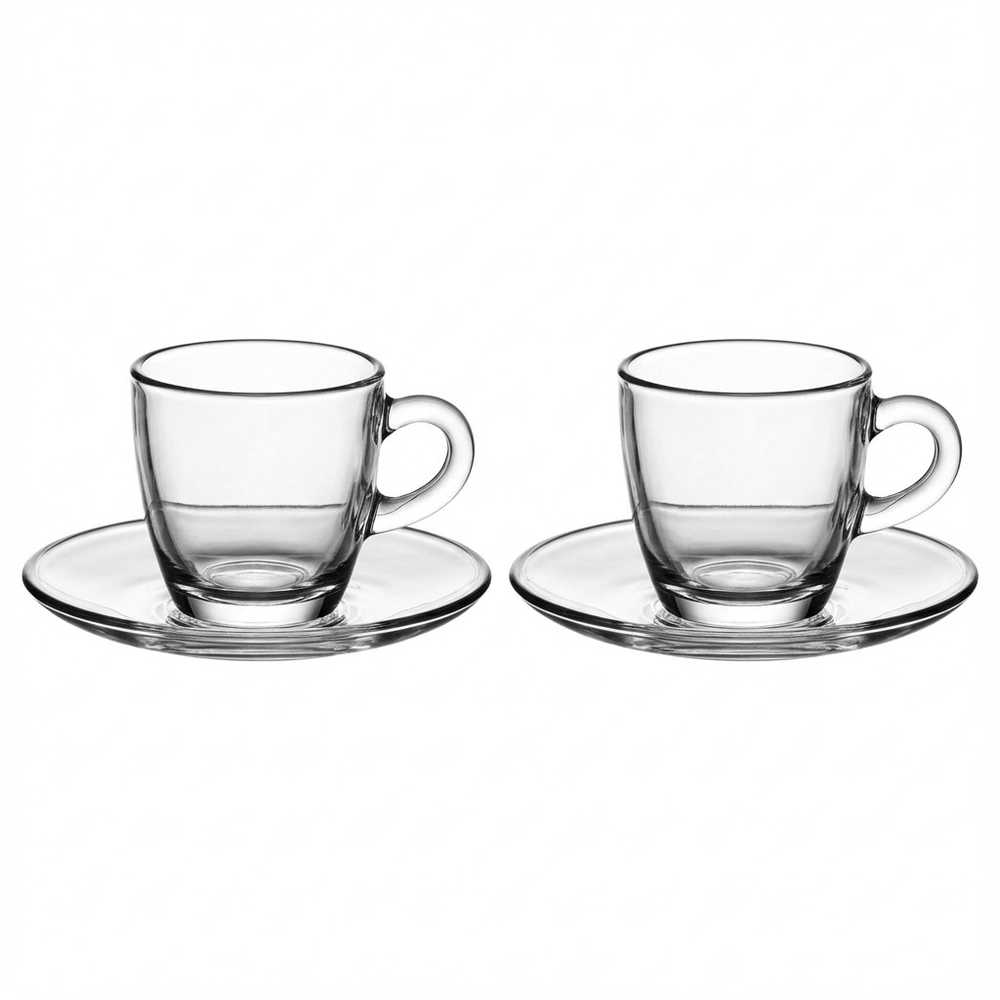 Bialetti - Classic - Rinkinys 2 szklanych filiżanek do espresso
