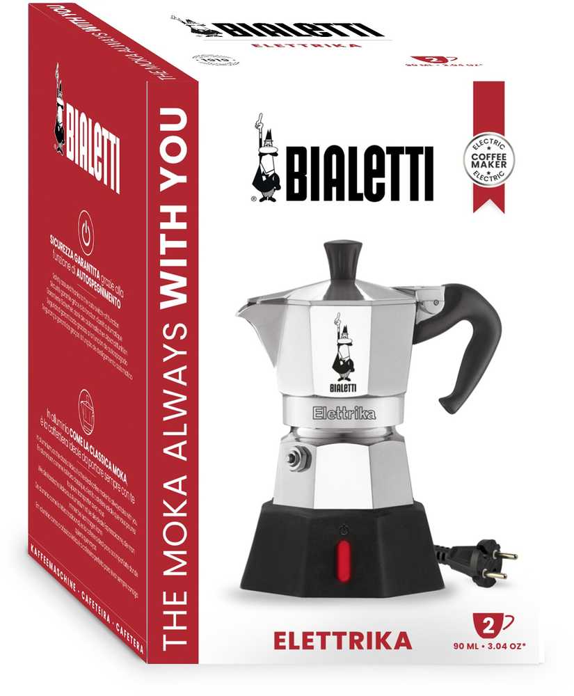 Bialetti New Moka Elettrika 2TZ (90 ml) sidabrinė