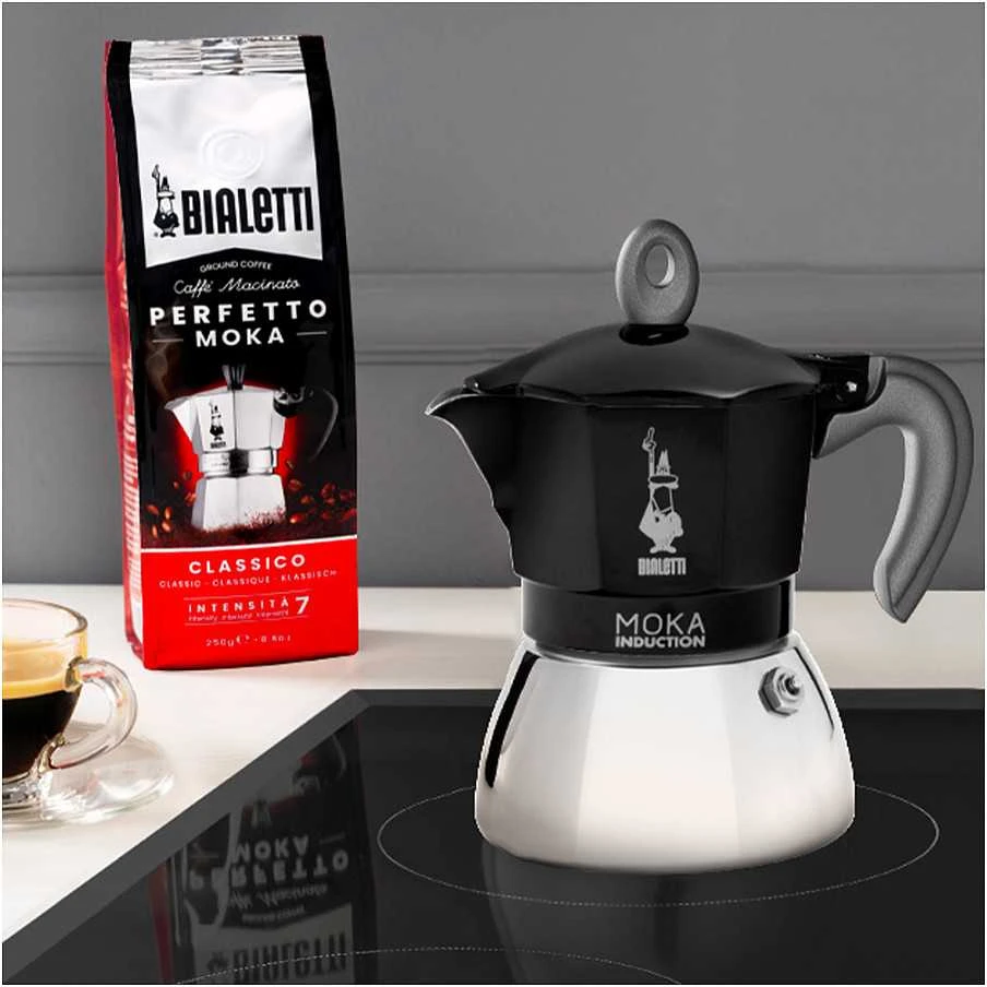 Moka kavinukas Bialetti Moka Induction Juodas 4 cups