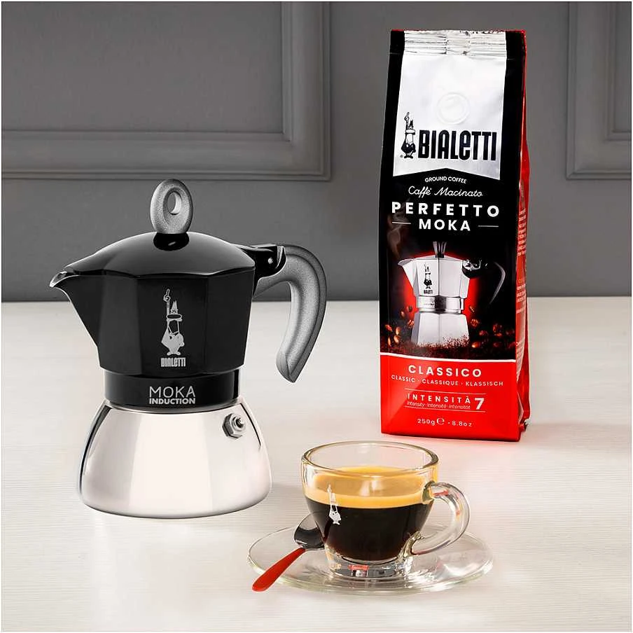 Moka kavinukas Bialetti Moka Induction Juodas 4 cups
