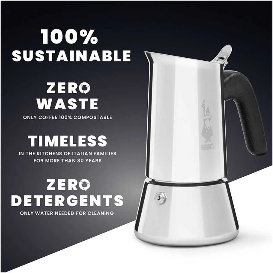 Bialetti Venus box Moka kavinukas 0.2 L Sidabrinis