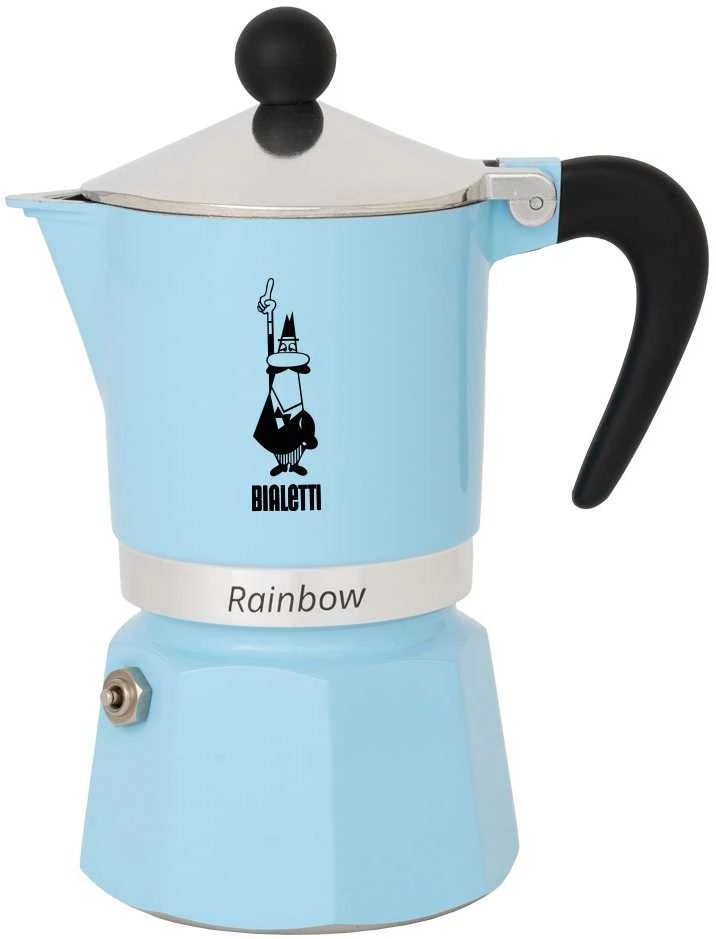 Moka pot Bialetti Moka Rainbow 3-cup Light Mėlyna