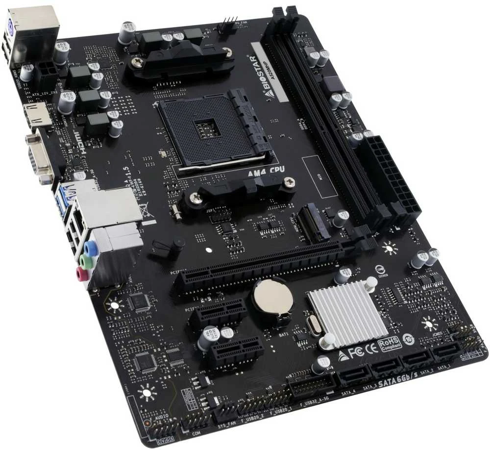 „Biostar A520MHP“ pagrindinė plokštė AMD A520, lizdas AM4, „micro ATX“