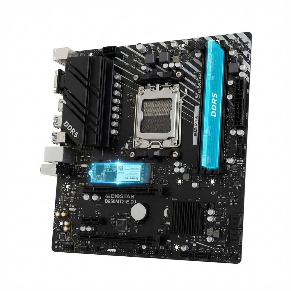 Biostar B850MT2-E DJ pagrindinė plokštė AMD B850 lizdas AM5 micro ATX