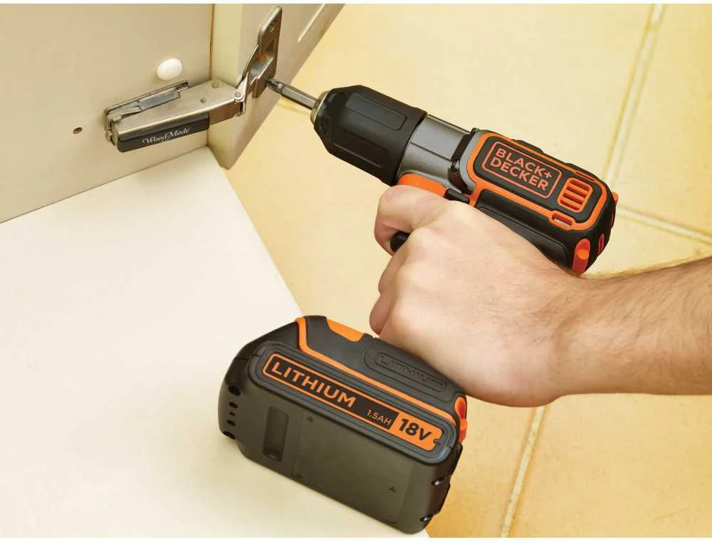 Black & Decker Juodas & Decker Combi drill Juodas & Decker ASD18KB-QW