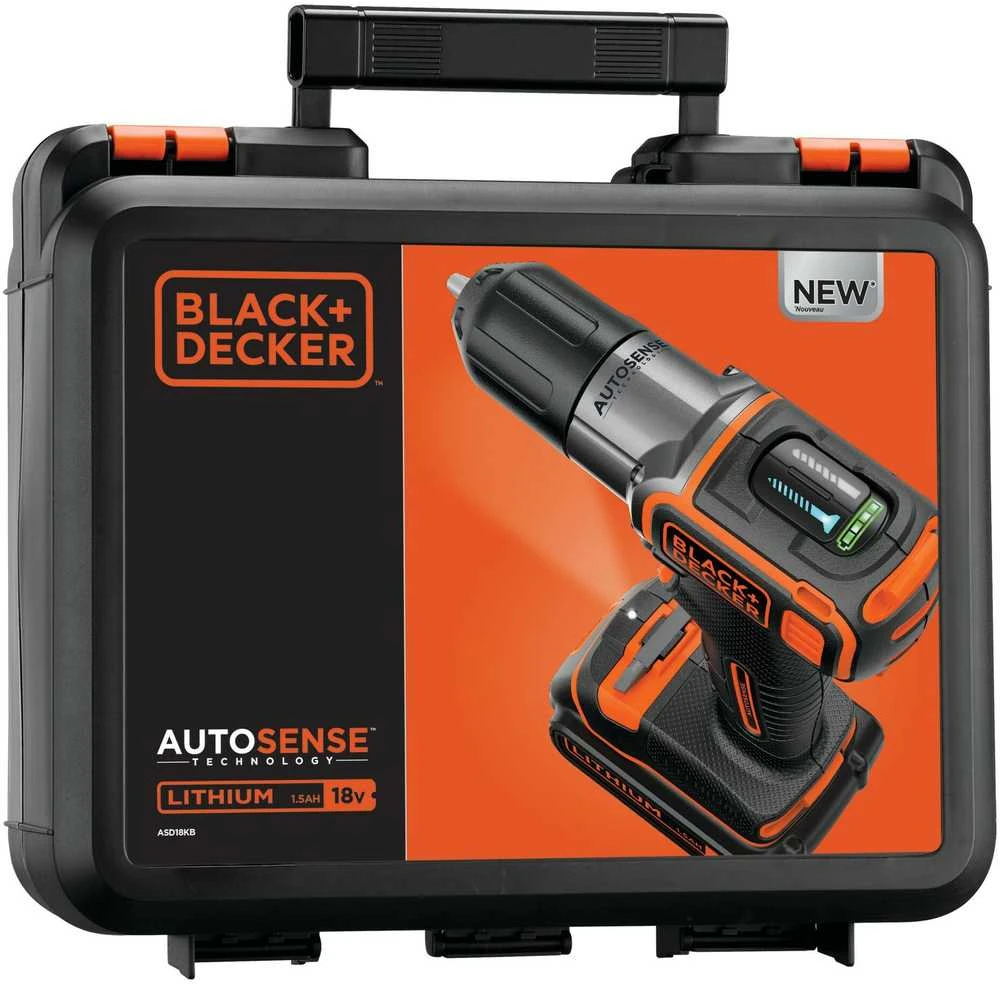 Black & Decker Juodas & Decker Combi drill Juodas & Decker ASD18KB-QW