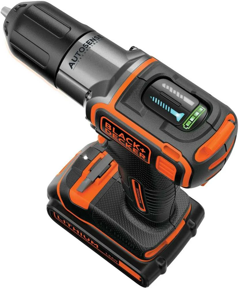 Black & Decker Juodas & Decker Combi drill Juodas & Decker ASD18KB-QW