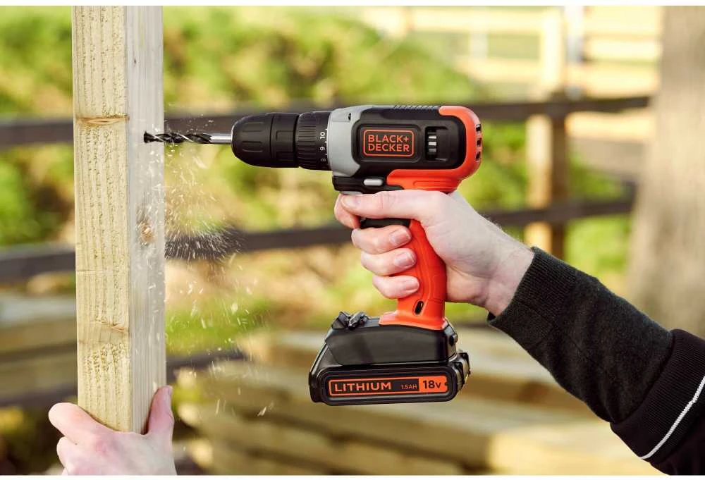 Black & Decker Akumuliatorinis gręžtuvas-suktuvas BCD001C1-QW, 18V, 1x1,5 Ah