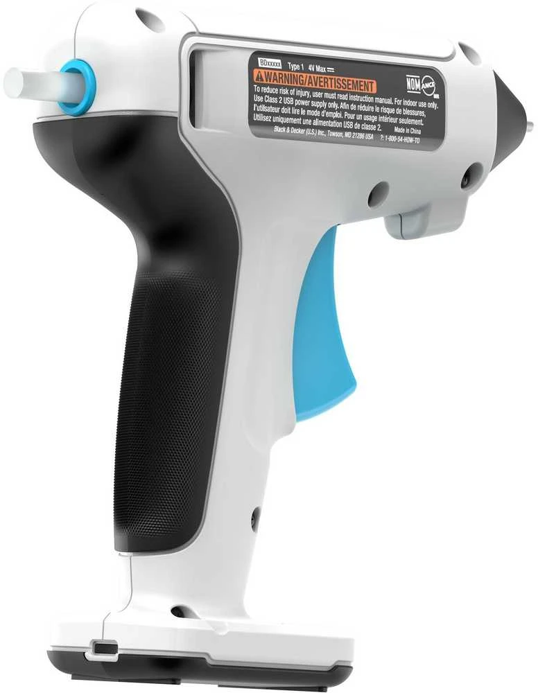 Black & Decker Juodas & Decker Klijų pistoletas Juodas & Decker BCGL115-XJ; 3,6 V; 1x1,5 Ah akum.
