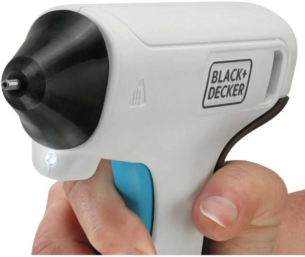 Black & Decker Juodas & Decker Klijų pistoletas Juodas & Decker BCGL115-XJ; 3,6 V; 1x1,5 Ah akum.