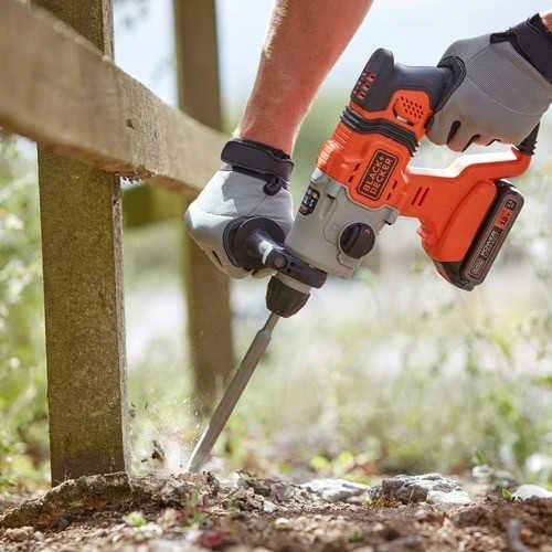 Akumuliatorinis perforatorius SDS+, 18V, 2x2,5Ah, Black & Decker [BCD900E2K-QW]