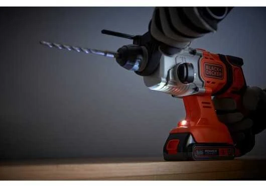 Black & Decker Juodas & Decker Perforatorius Juodas & Decker BCD900B-XJ; 1,2 J; SDS-plus; 18 V (be akumuliatoriaus ir pakrovėjo)