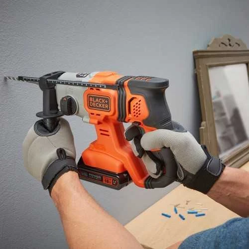 Akumuliatorinis perforatorius SDS+, 18V, 2x2,5Ah, Black & Decker [BCD900E2K-QW]
