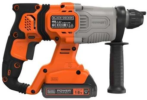 Akumuliatorinis perforatorius SDS+, 18V, 2x2,5Ah, Black & Decker [BCD900E2K-QW]