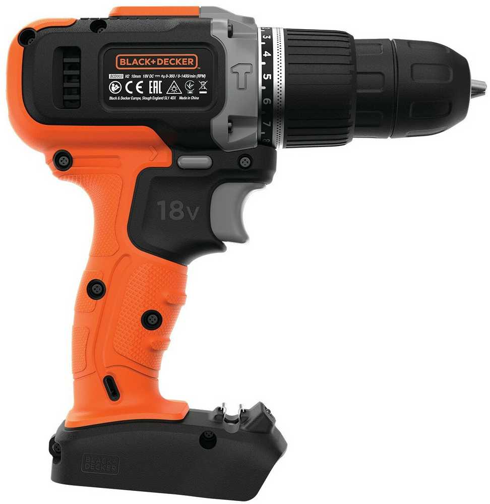Black & Decker Juodas & Decker Akku-Schlagbohrschr. 18V. be Akku BCD003N