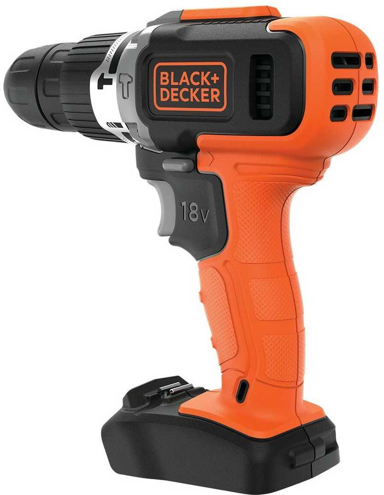 Black & Decker Juodas & Decker Akku-Schlagbohrschr. 18V. be Akku BCD003N