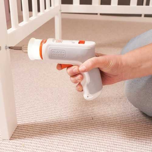 Black & Decker Juodas & Decker HEXDRIVER, cordless furniture screwdriver BCRTA01 (baltas/oranžinis, 3.6 volts)