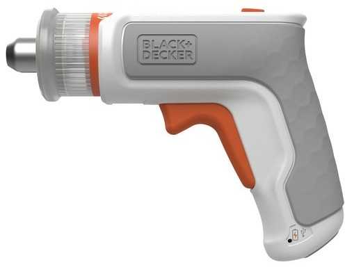 Black & Decker Juodas & Decker HEXDRIVER, cordless furniture screwdriver BCRTA01 (baltas/oranžinis, 3.6 volts)
