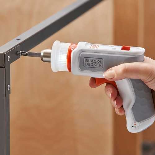 Black & Decker Juodas & Decker HEXDRIVER, cordless furniture screwdriver BCRTA01 (baltas/oranžinis, 3.6 volts)