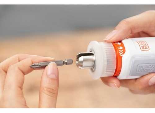 Black & Decker Juodas & Decker HEXDRIVER, cordless furniture screwdriver BCRTA01 (baltas/oranžinis, 3.6 volts)