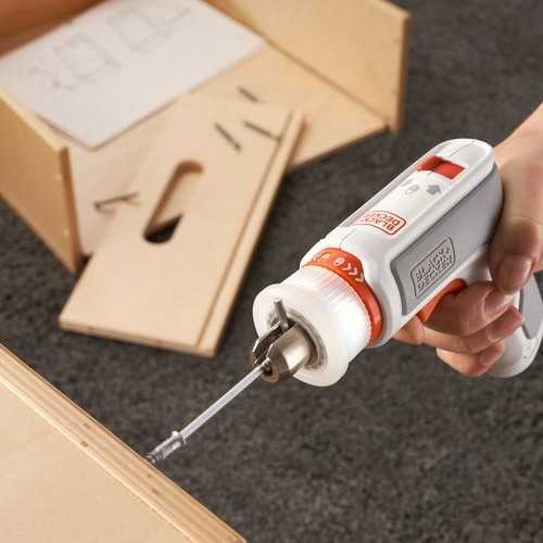 Black & Decker Juodas & Decker HEXDRIVER, cordless furniture screwdriver BCRTA01 (baltas/oranžinis, 3.6 volts)