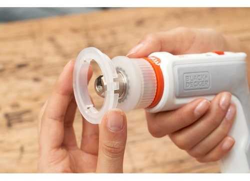 Black & Decker Juodas & Decker HEXDRIVER, cordless furniture screwdriver BCRTA01 (baltas/oranžinis, 3.6 volts)