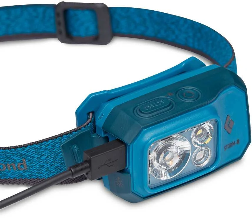 Black Diamond Juodas Diamond STORM 500-R priekinis žibintas, mėlynas