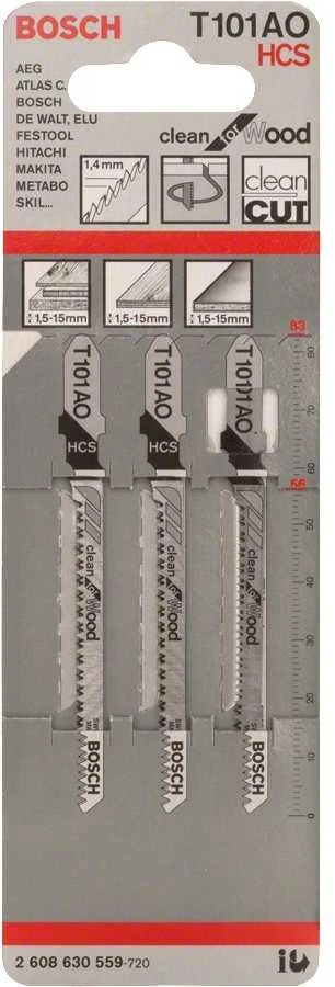 Bosch 3 siaurapj.pjūkleliai T 101 AO