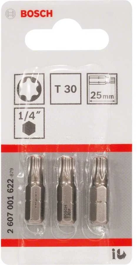 Bosch Torx antgalis T30, l=25mm 3 vnt, Extra Hart