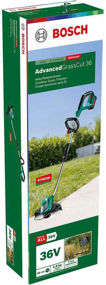 Bosch žoliapjovė AdvancedGrassCut 36 pilnas komplektas 1x2.0Ah