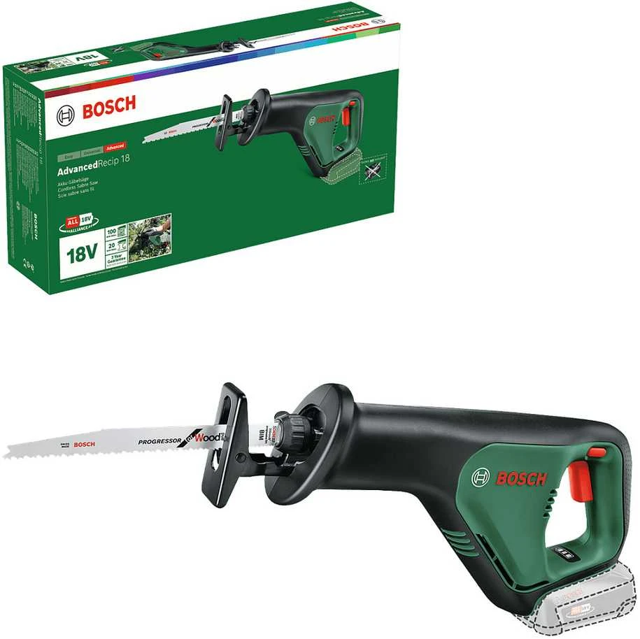 Bosch tiesinis pjūklas AdvancedRecip 18 be akumuliatoriaus ir kroviklio
