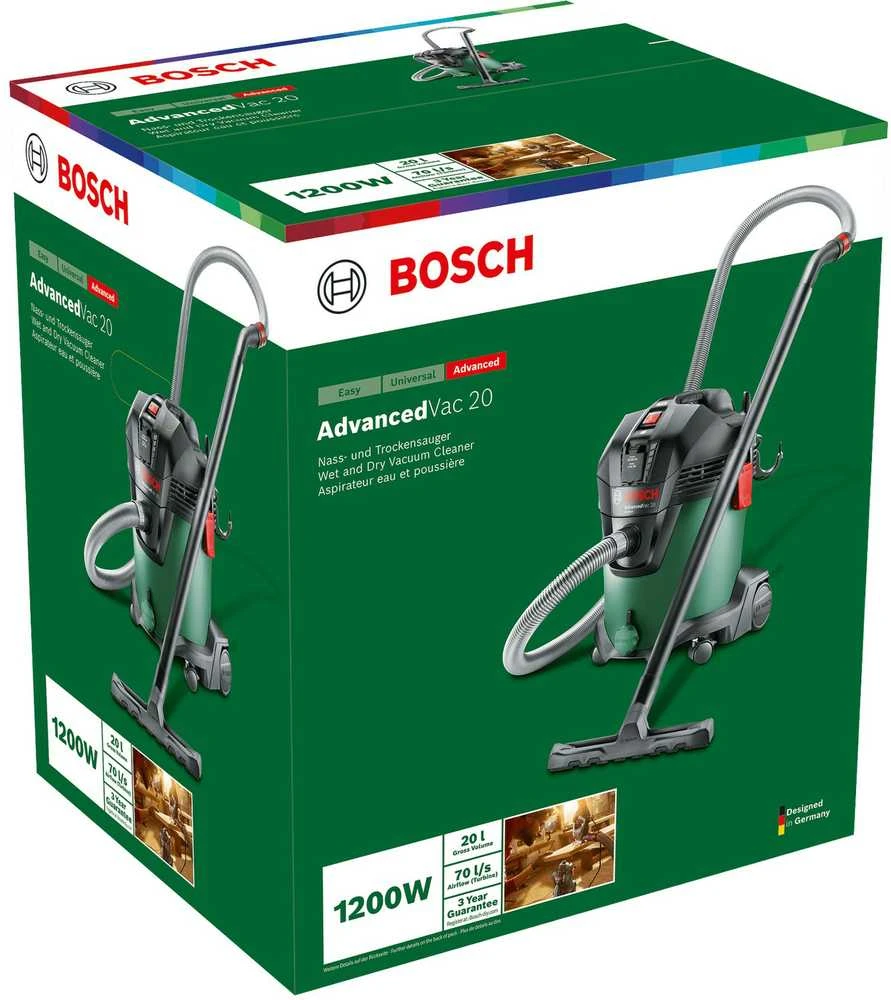 Bosch sauso ir drėgnos siurbimo siurblys AdvancedVac 20