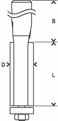 Bosch Freza laminatui HM d=9,5mm, l=25mm, kotas 8mm