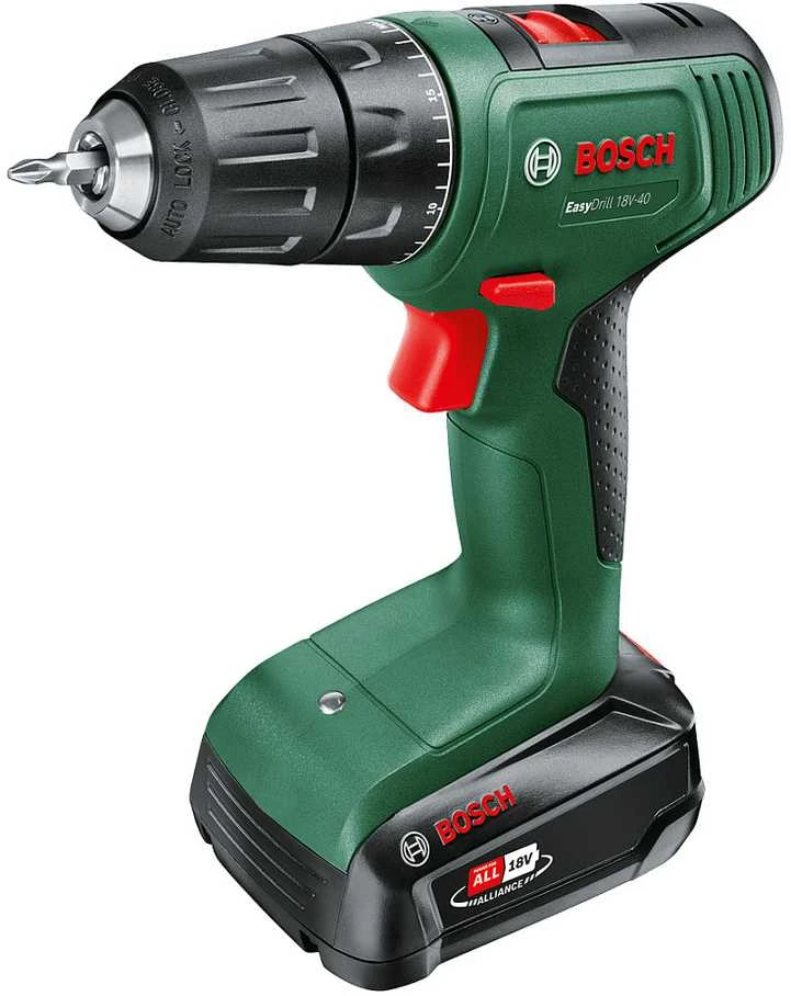 Bosch EasyDrill 18V-40 (1x2Ah) Akumuliatorinis suktuvas