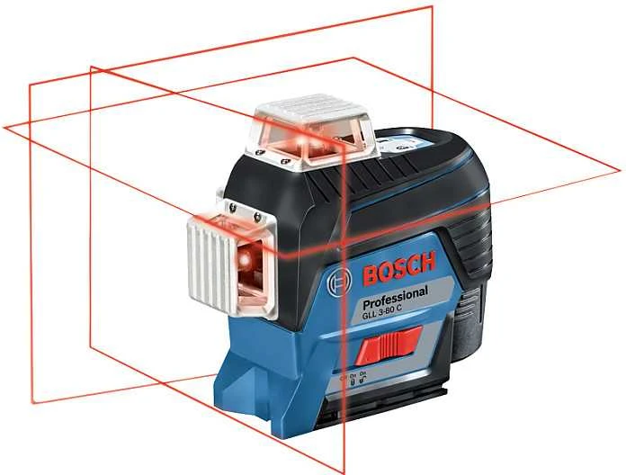 Bosch Linijinis lazerinis nivelyras GLL 3-80 C (4x1.5V AA, Carton)