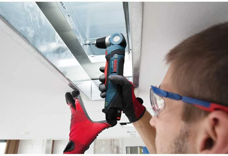 Bosch Akumuliatorinis kampinis gręžtuvas GWB 12V-10, be akumuliatorių ir kroviklio