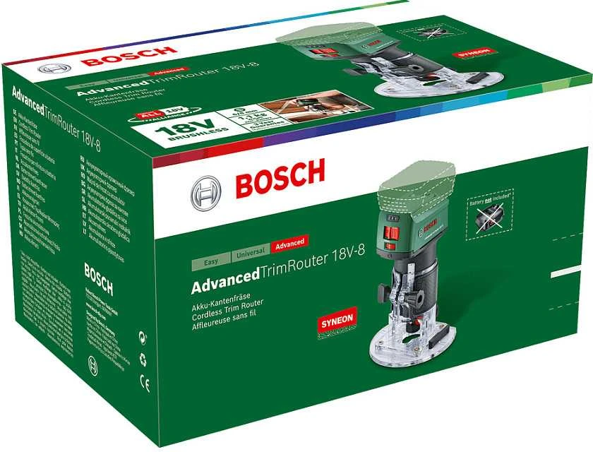 Bosch AdvancedTrimRouter 18V-8 Vertikali freza be akumuliatoriaus ir kroviklio