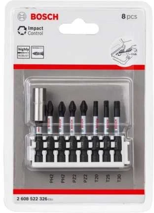 Bosch 8 dalių antgalių kompl. L=50mm, Impact Control