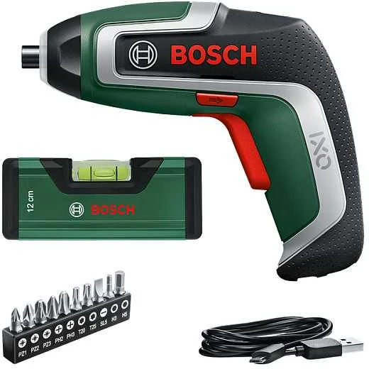 Bosch IXO 7 + 32tlg. Kartono antgalių rinkinys