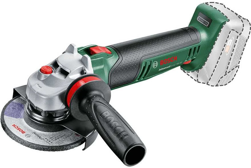 Bosch Akumuliatorinis kampinis šlifuoklis AdvancedGrind 18V-80 125mm be akumuliatoriaus ir kroviklio