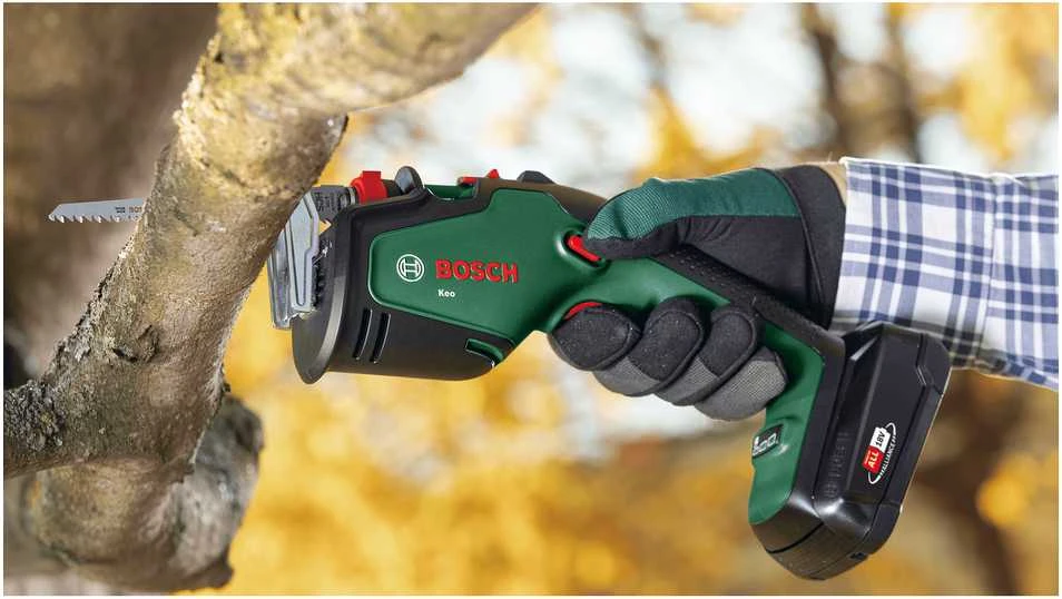 Akumuliatorinis sodo pjūklas Bosch KEO 18 LI (18V / 1x2,0Ah)