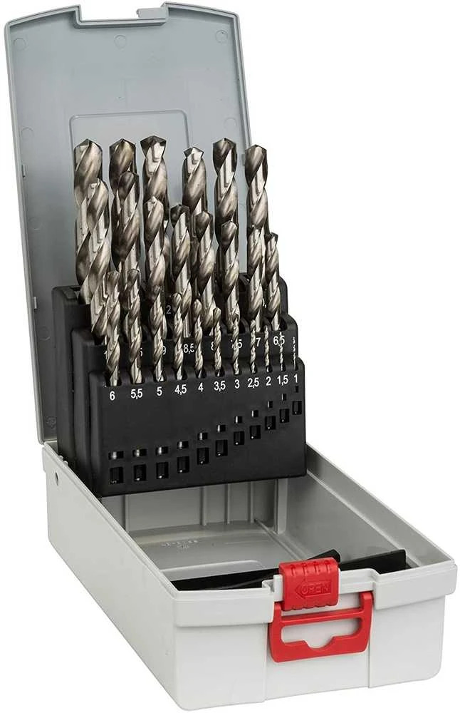 25 DALIŲ HSS-G „PROBOX“ Metalo grąžtų rinkinys, DIN 338, 135° 1–13 MM