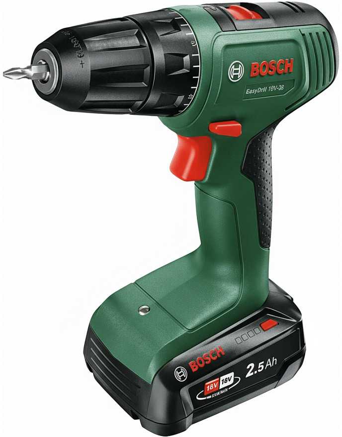 Bosch EasyDrill 18V-38 komplektas Akumuliatorinis gręžtuvas-suktuvas