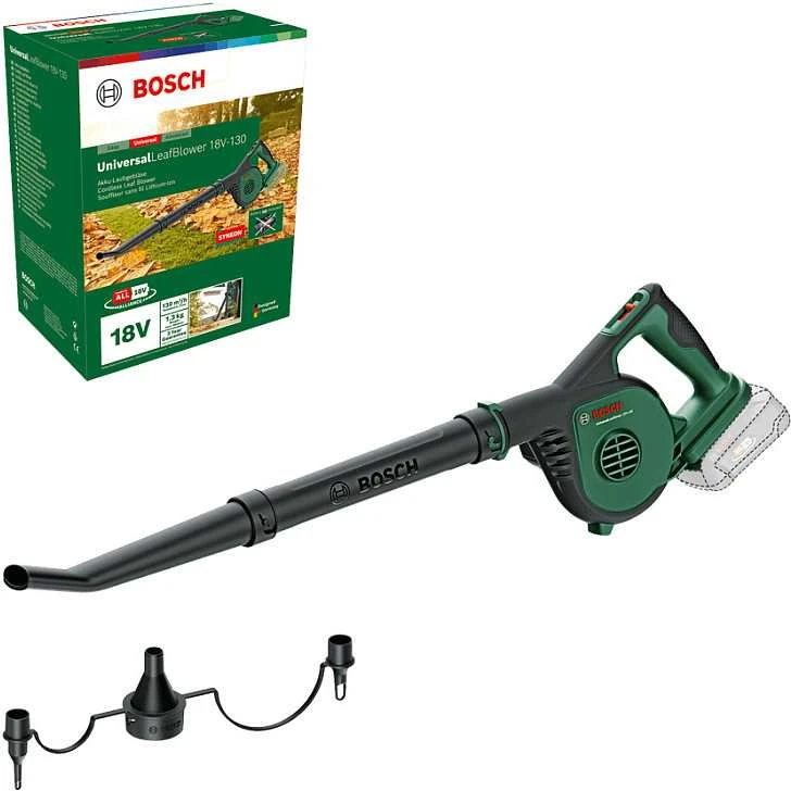 Bosch lapų pūstuvas UniversalLeafBlower 18V-130 be akumuliatoriaus ir kroviklio