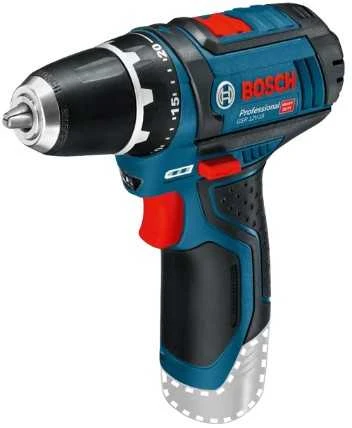  Akumuliatorinis gręžtuvas-suktuvas Bosch GSR 12V-15, 1x2.0Ah, 1x4.0Ah + 39 priedai